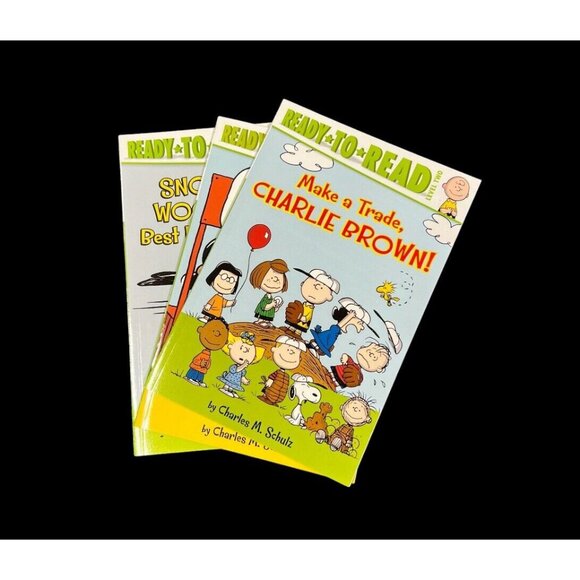 Ready To Read Level Two 3-Peanuts Charlie Brown Paperback Learning Books Set - Picture 2 of 16